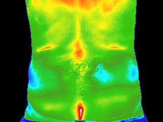 Lower back thermal image after session