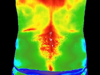 Lower back thermal image before session